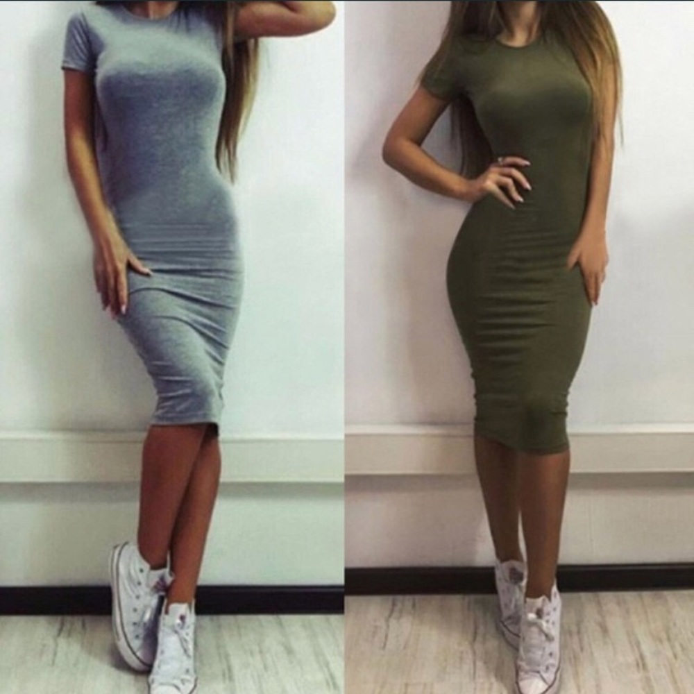 ‼️SUNDAY SALE🍃LAST ONE 🍃Sexy Bodycon Midi Dress - Picture 2 of 2